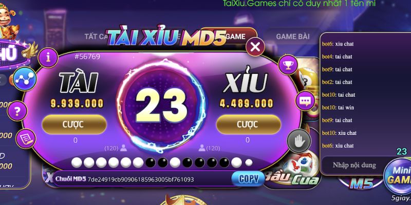 Một số game tài xỉu đổi thưởng uy tín đang được ưa chuộng